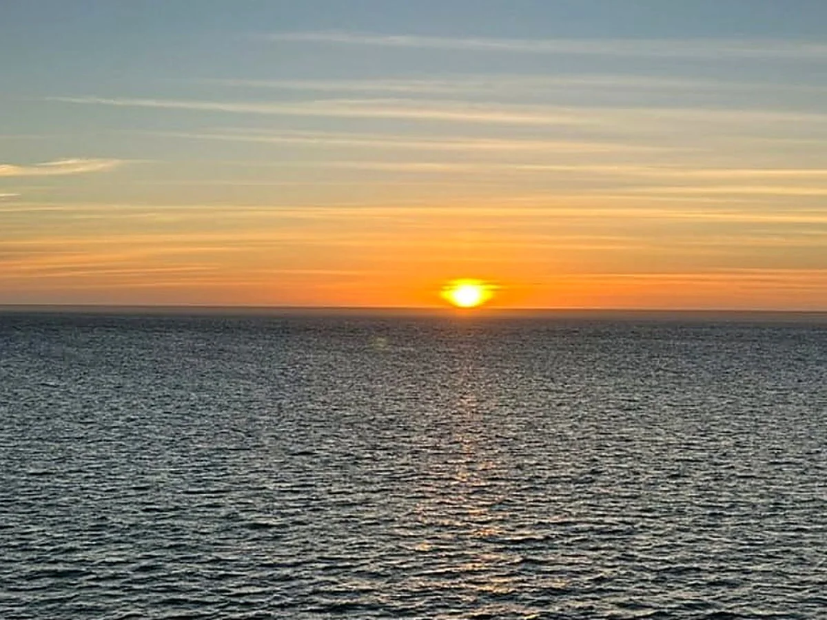 Coucher de soleil sur la lagune depuis Buenavista Hôtel à Dakhla