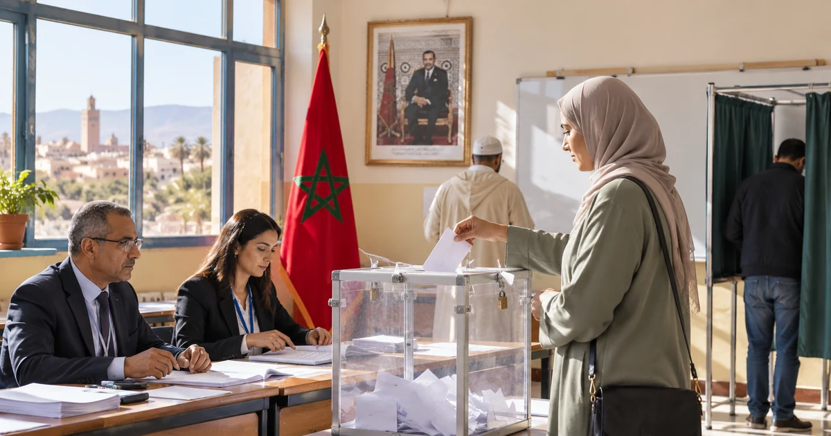 Bureau de vote au Maroc pour le suivi des élections législatives 2026