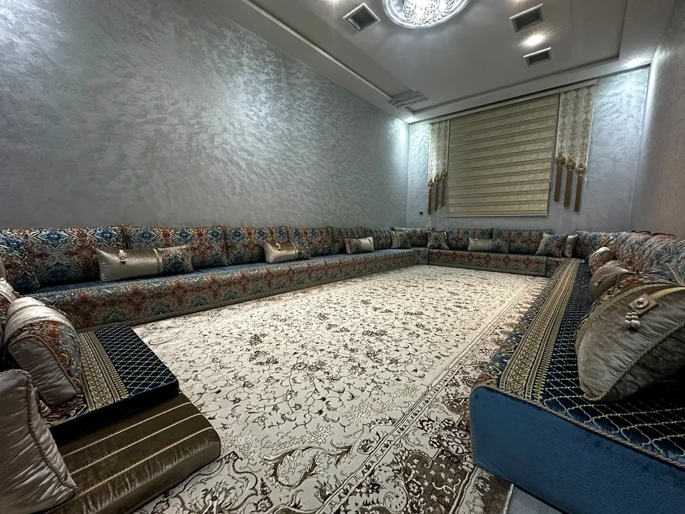 Salon et ameublement textile réalisés par Art Déco Faissal à Guelmim