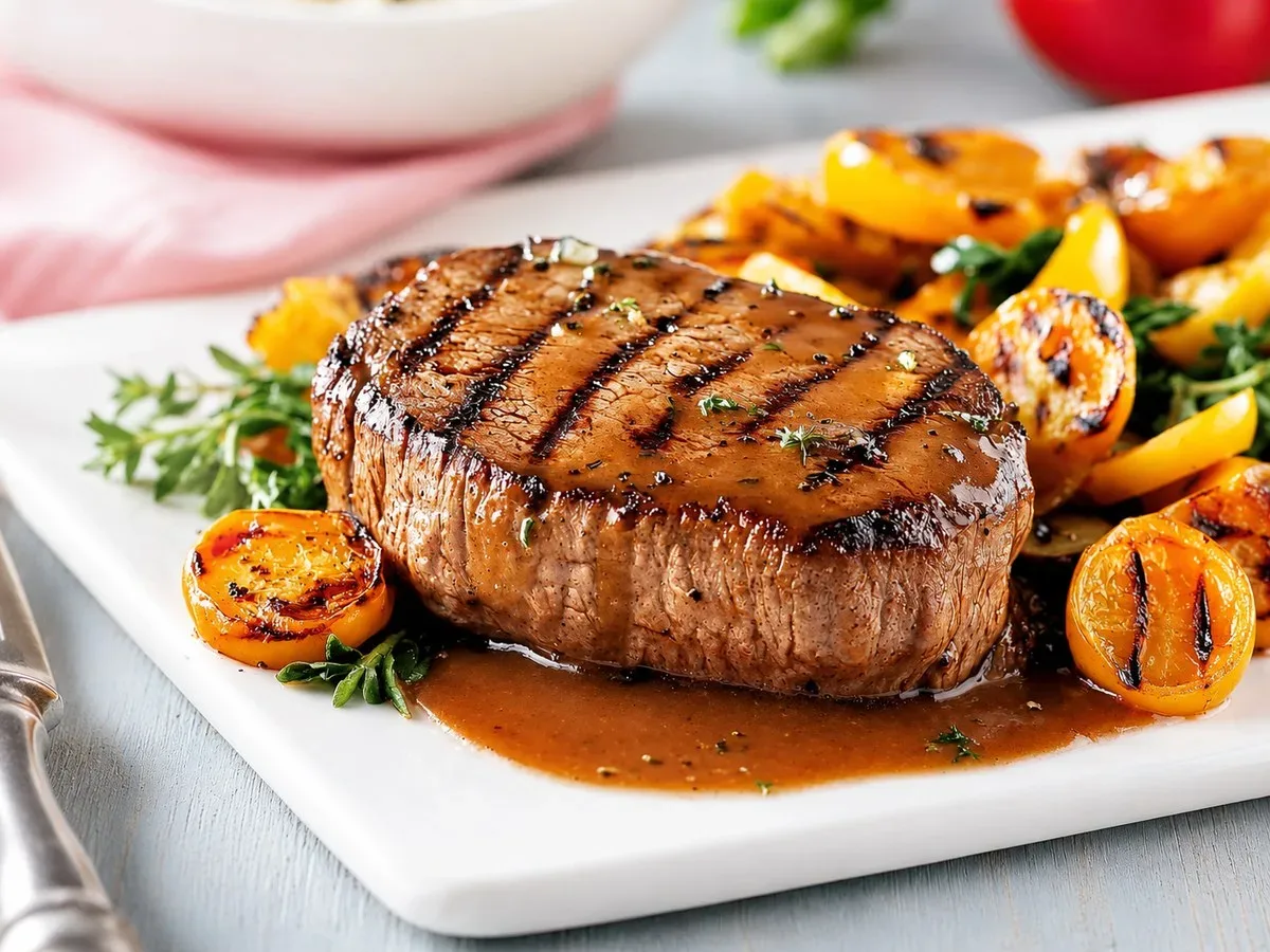 Filet de bœuf servi au Restaurant Buenavista à Dakhla