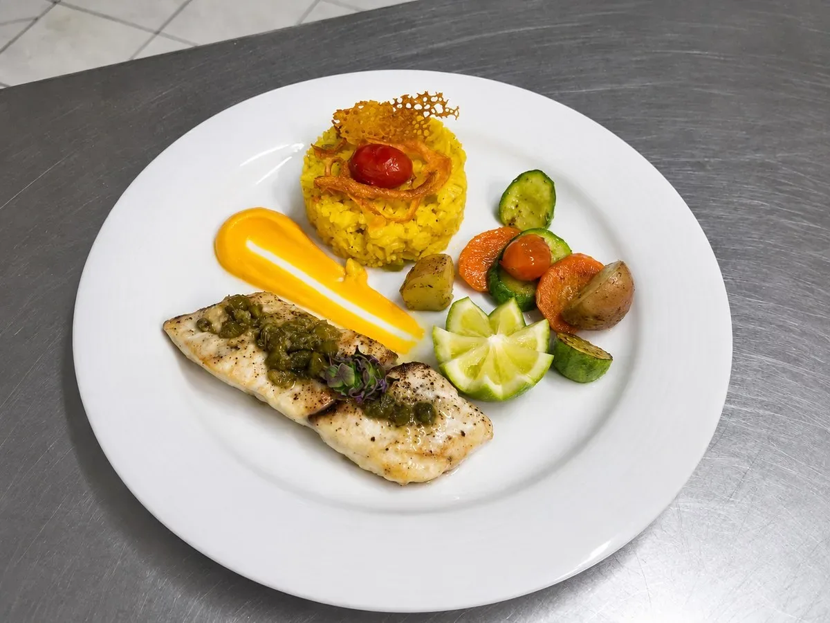 Pavé de corbine servi au Restaurant Buenavista à Dakhla
