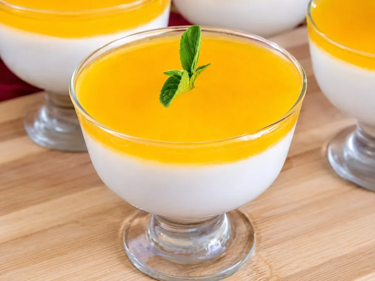 Panna cotta servie au Restaurant Buenavista à Dakhla
